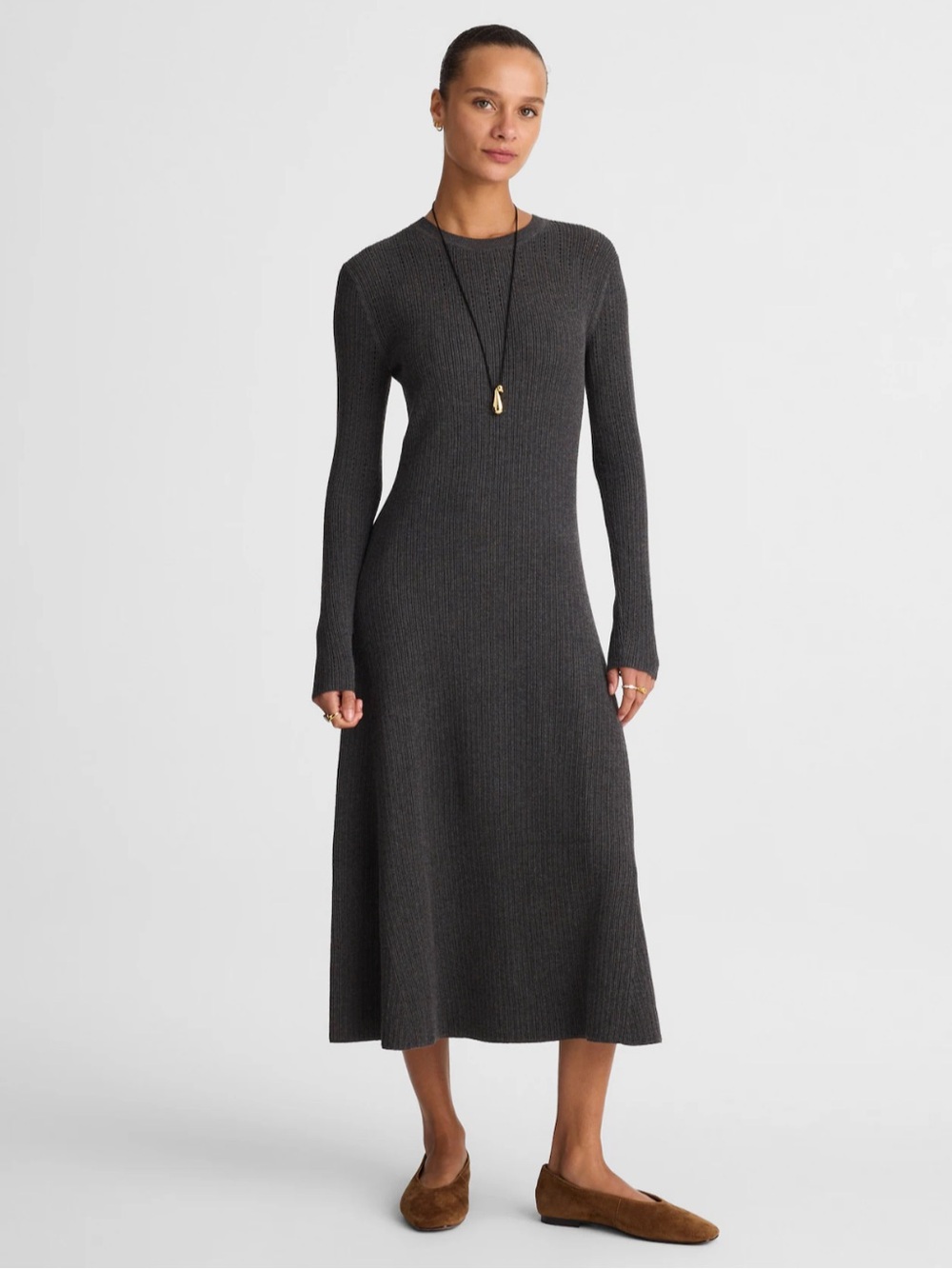 Madewell signature knit crew neck midi dress